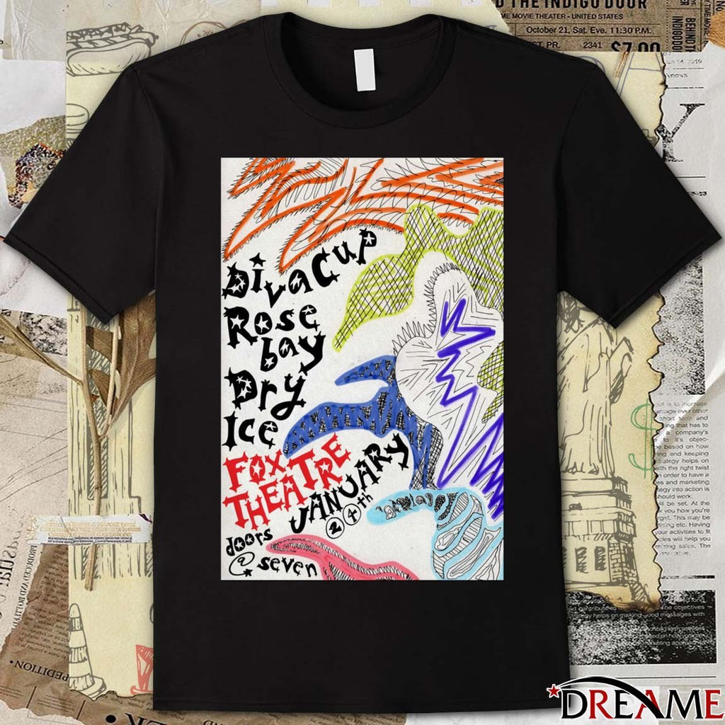 Poster Diva Cup With Rosebay And Dry Ice January 24 2026 Boulder CO t-shirt