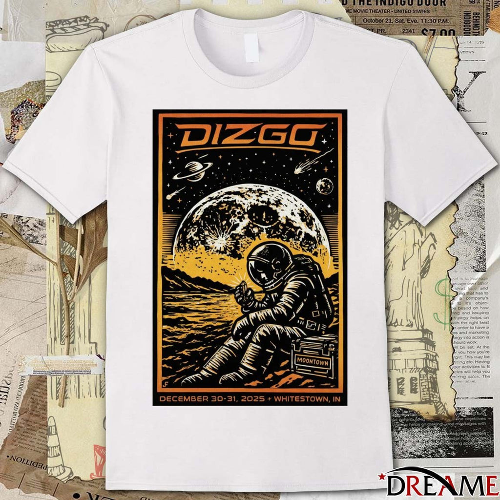 Poster Dizgo Band Indiana NYE December 30-31 2025 Whitestown IN t-shirt