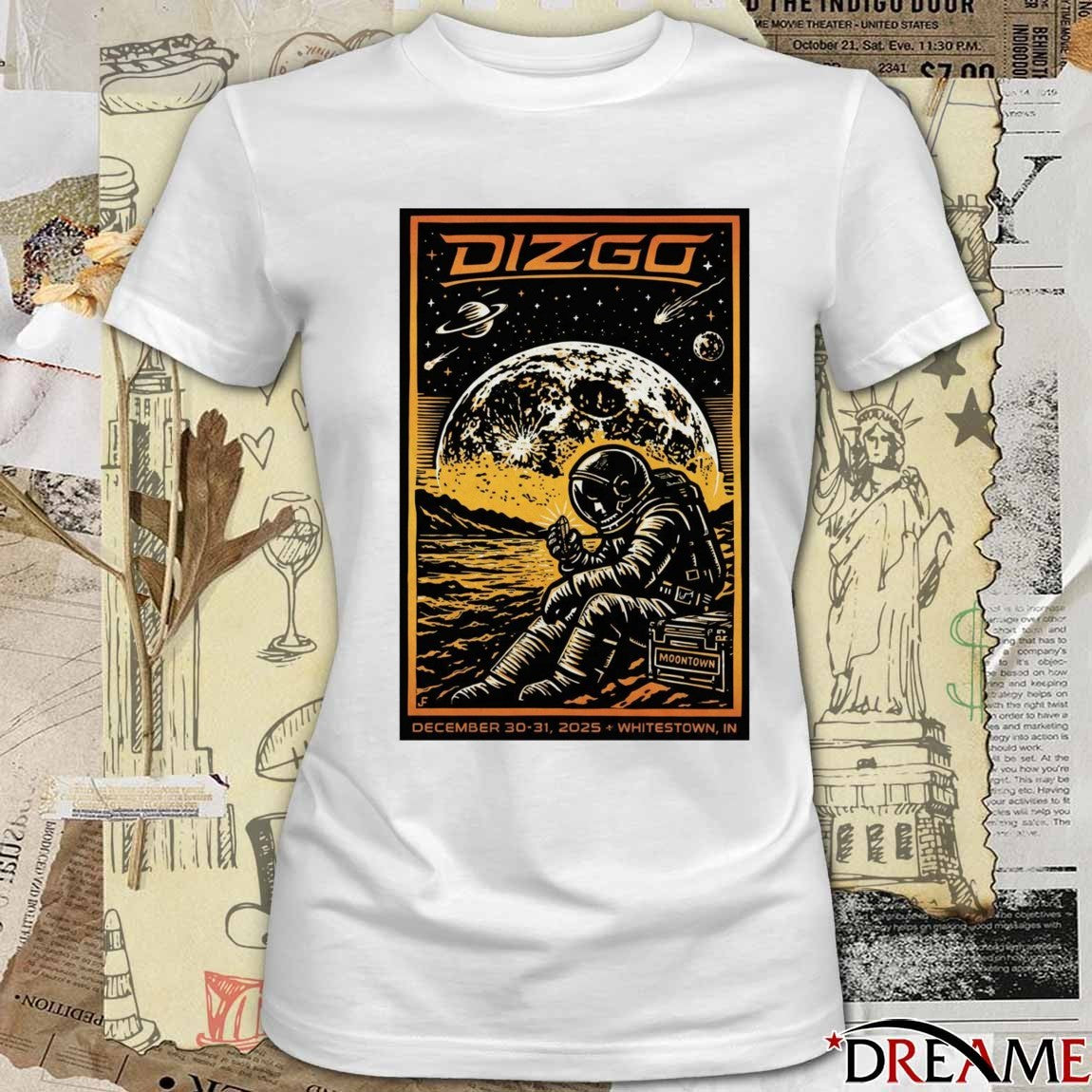 Poster Dizgo Band Indiana NYE December 30-31 2025 Whitestown IN t-shirt