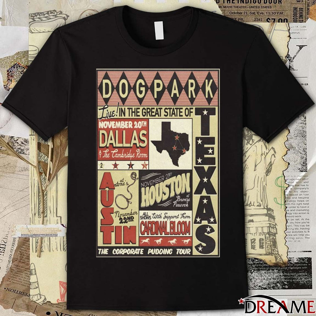 Poster Dog Park In Dallas TX On November 20 2025 At Cambridge Room t-shirt