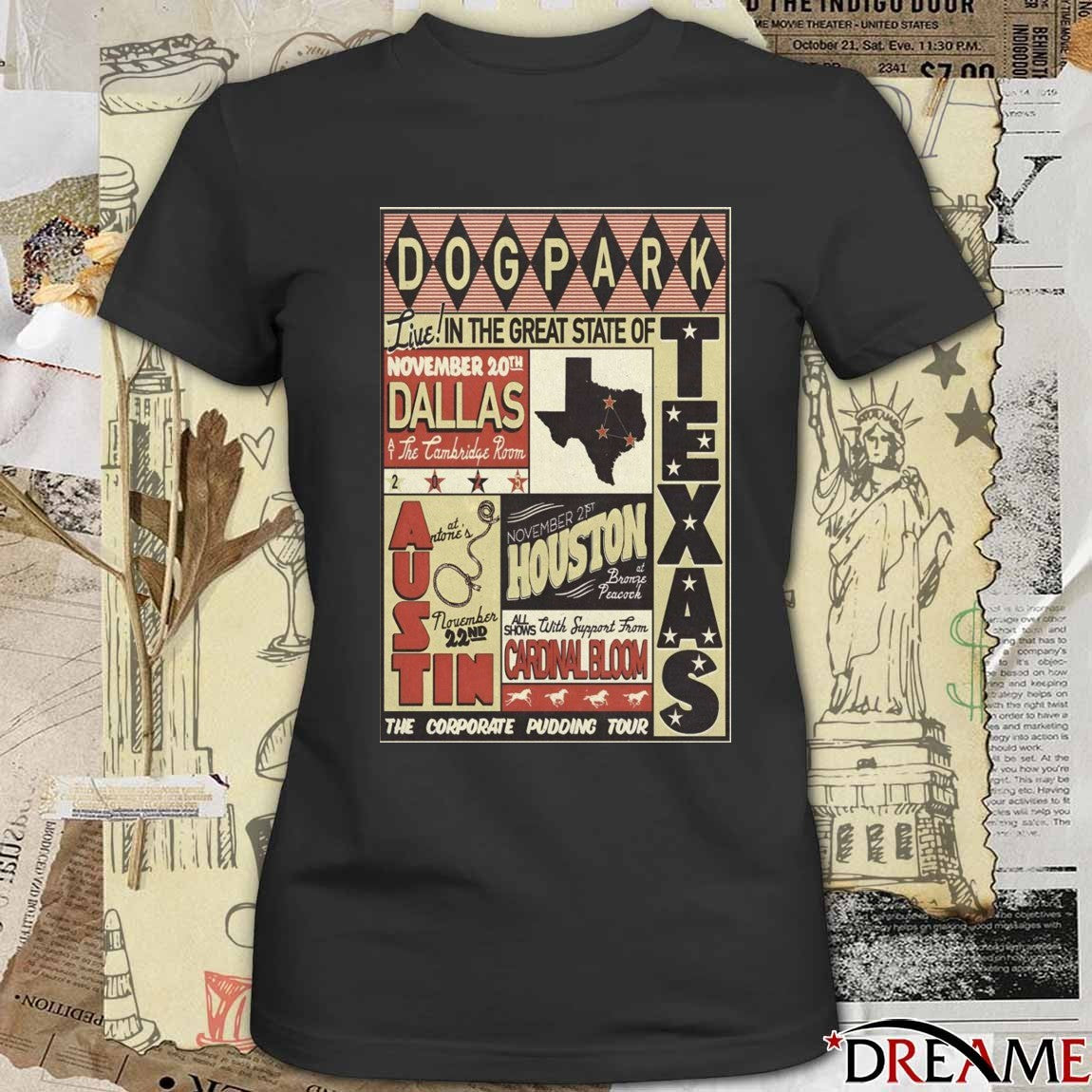 Poster Dog Park In Dallas TX On November 20 2025 At Cambridge Room t-shirt