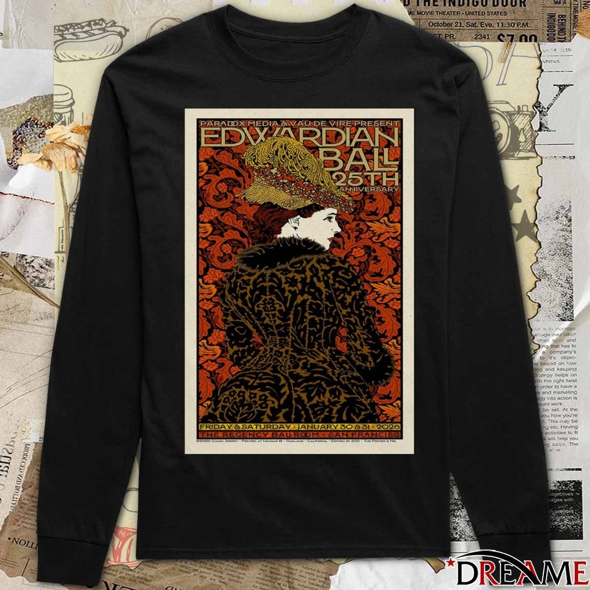 Poster Edwardian Ball 25th Anniversary San Francisco January 31 2026 t-shirt