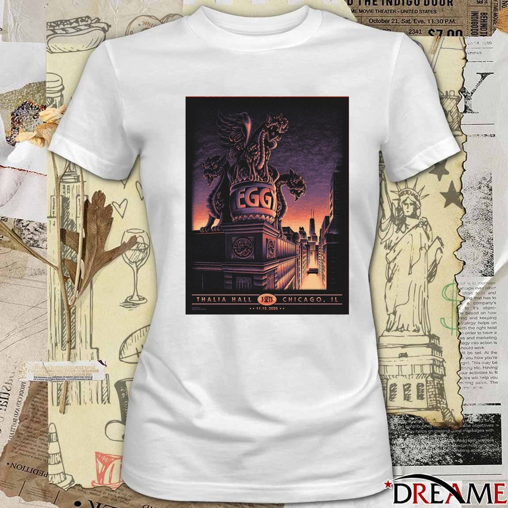 Poster Eggy On November 15 2025 Thalia Hall In Chicago IL Tour t-shirt