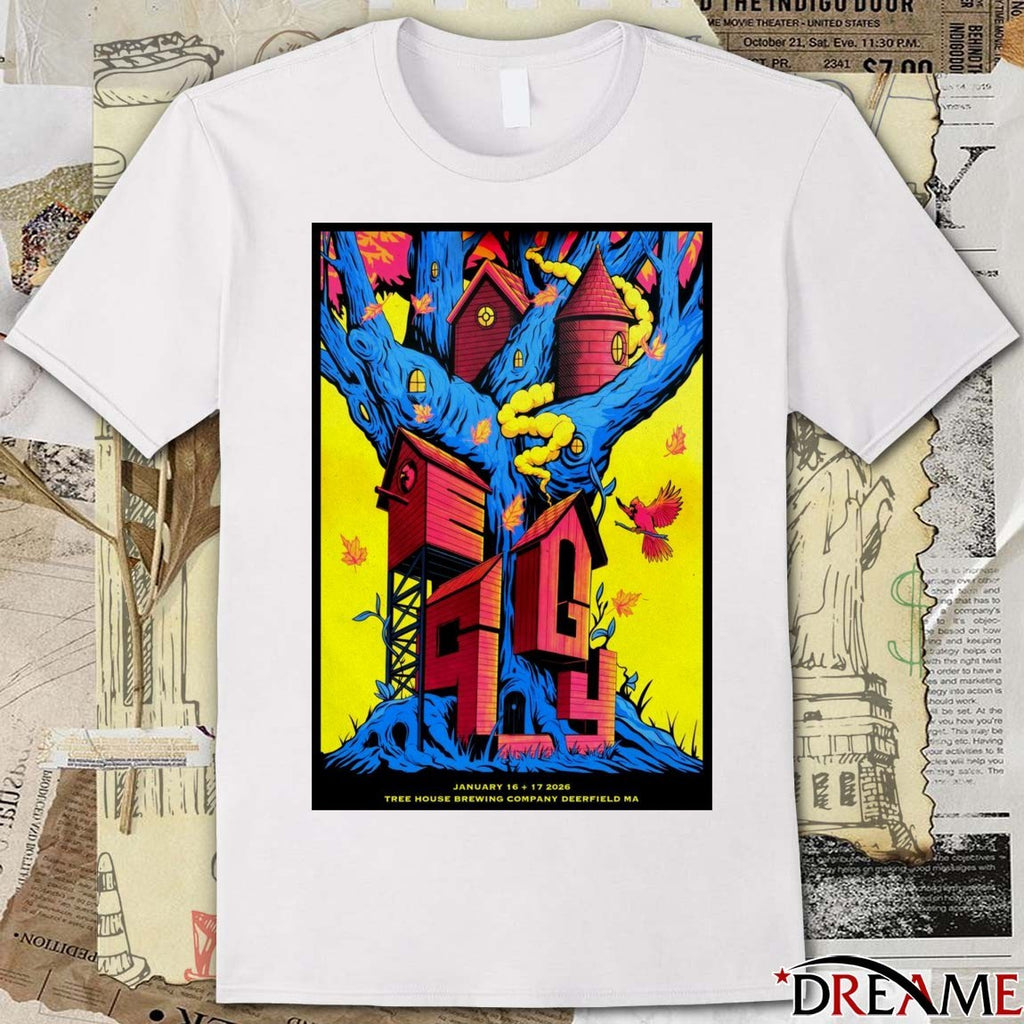 Poster Eggy South Tree House Brewing Company Deerfield MA January 16-17 2026 t-shirt