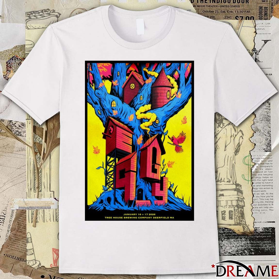 Poster Eggy South Tree House Brewing Company Deerfield MA January 16-17 2026 t-shirt