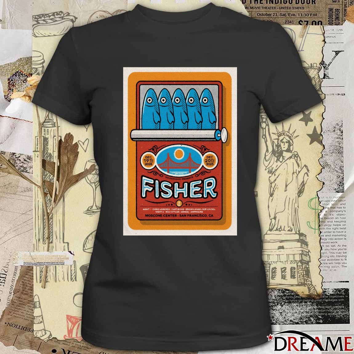 Poster Fisher In San Francisco CA Moscone Center On December 19-20 2025 t-shirt