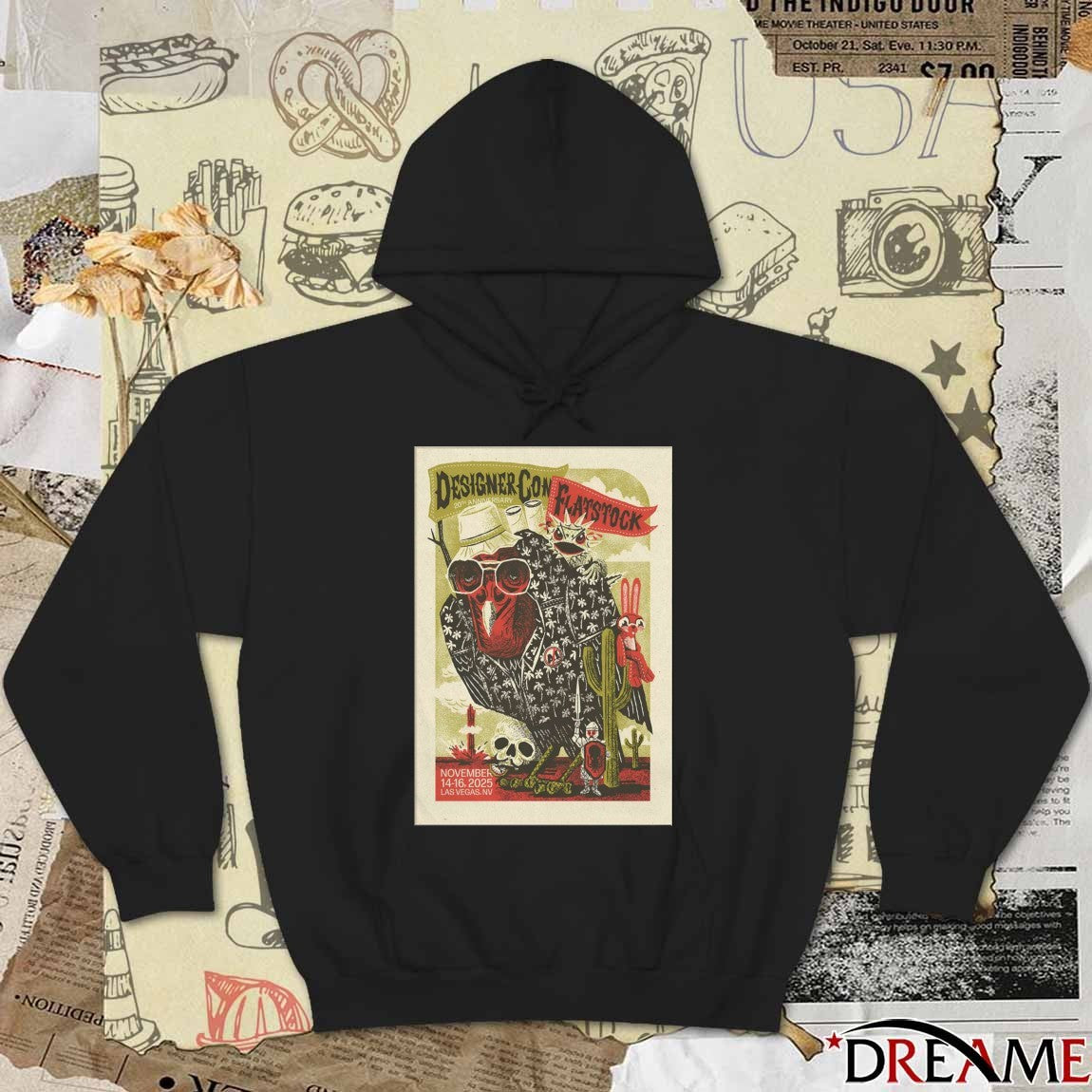 Poster Flatstock November 14-16 2025 DesignerCon in Las Vegas NV t-shirt