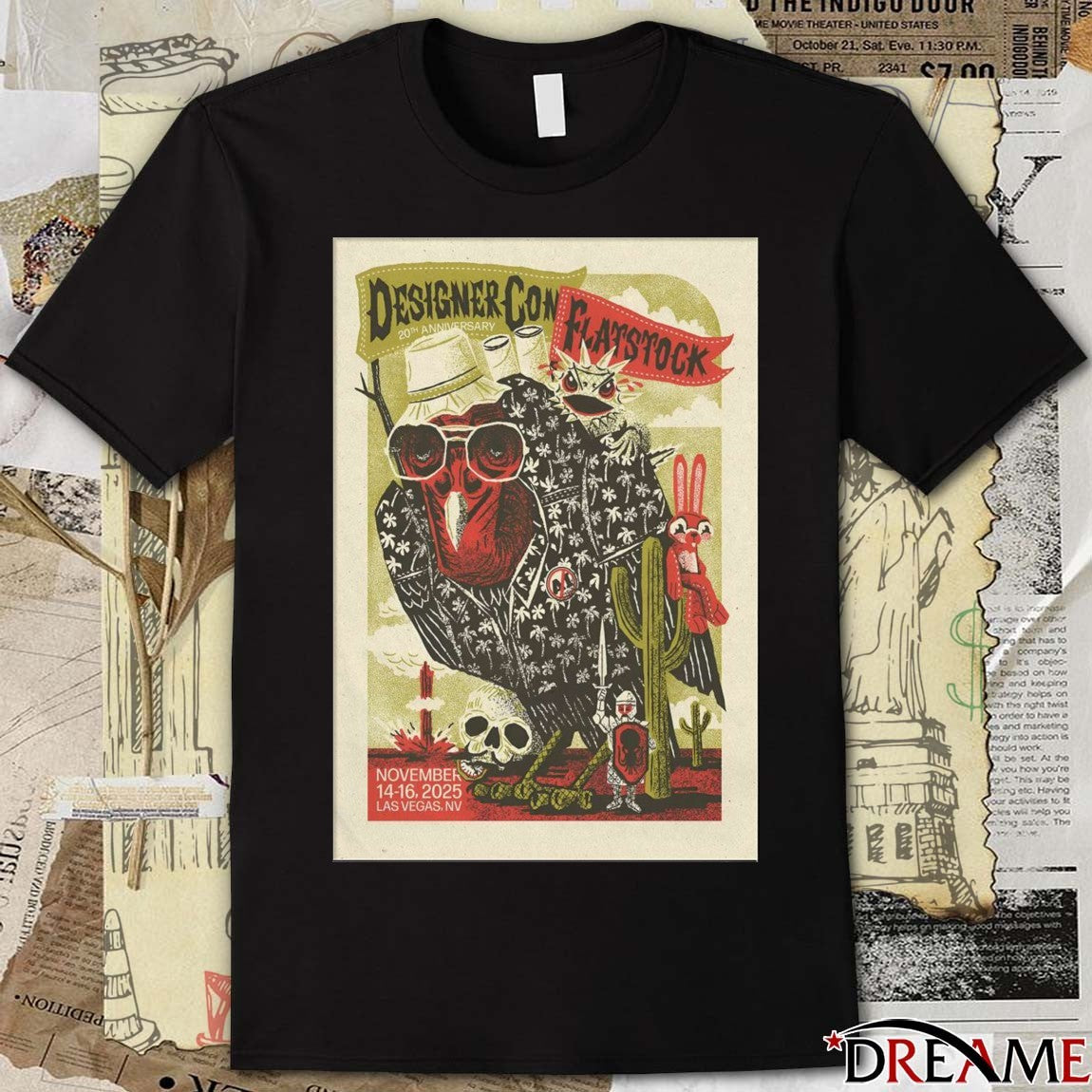 Poster Flatstock November 14-16 2025 DesignerCon in Las Vegas NV t-shirt