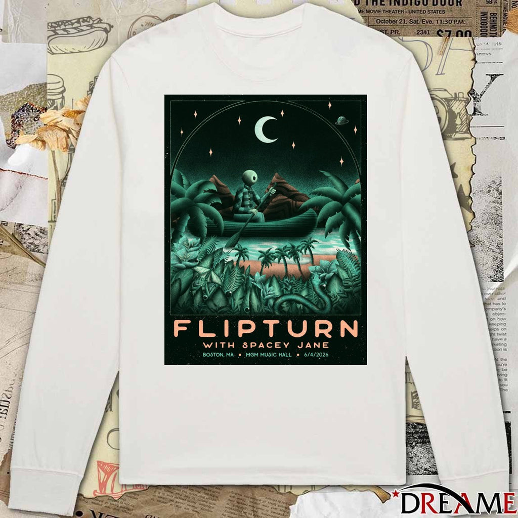 Poster Flipturn MGM Music Hall Boston MA June 4 2026 t-shirt