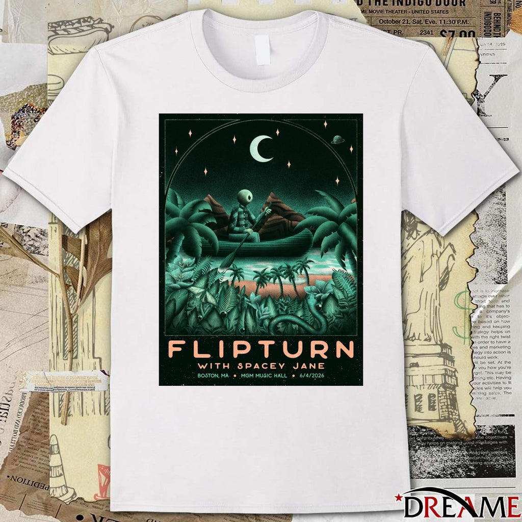 Poster Flipturn MGM Music Hall Boston MA June 4 2026 t-shirt