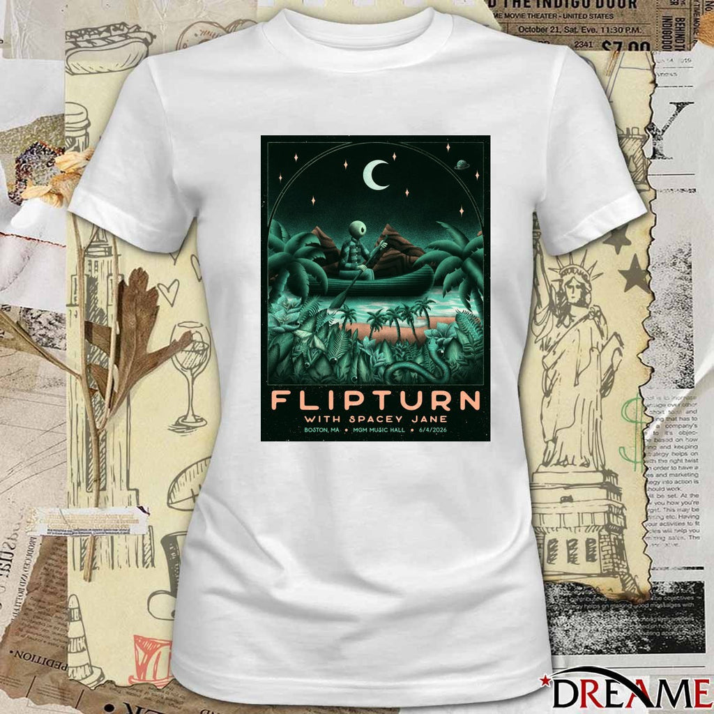 Poster Flipturn MGM Music Hall Boston MA June 4 2026 t-shirt