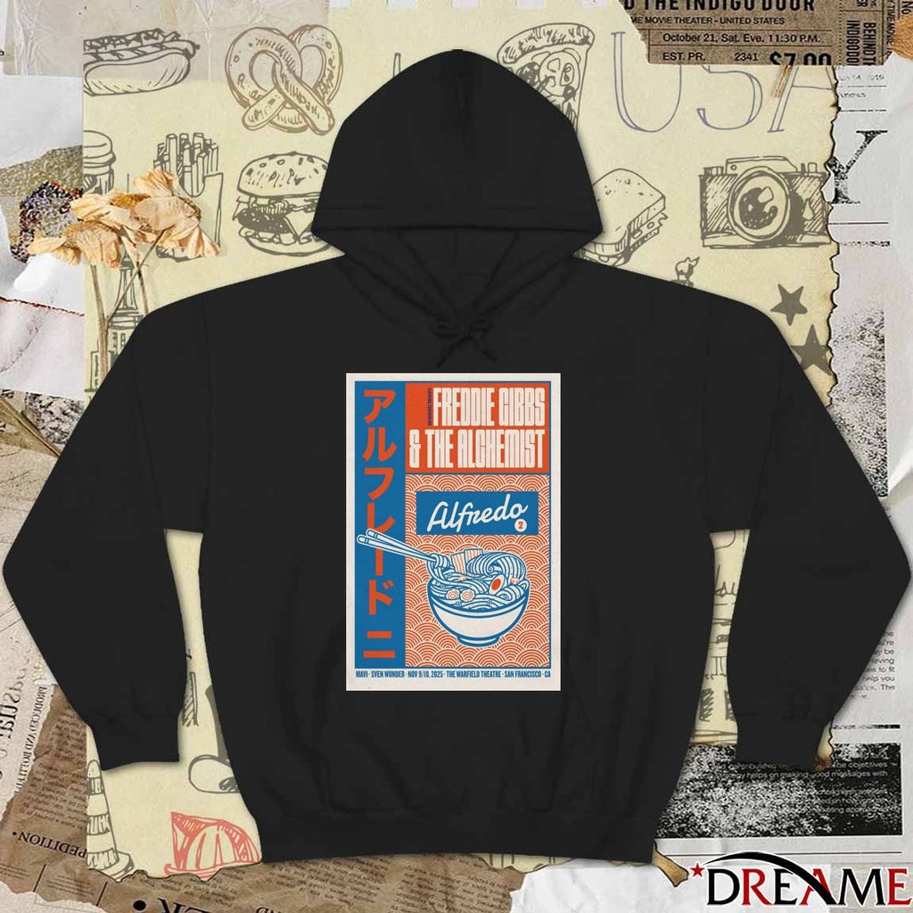Poster Freddie Gibbs And The Alchemist At The Warfield Theatre On November 9-10 2025 t-shirt