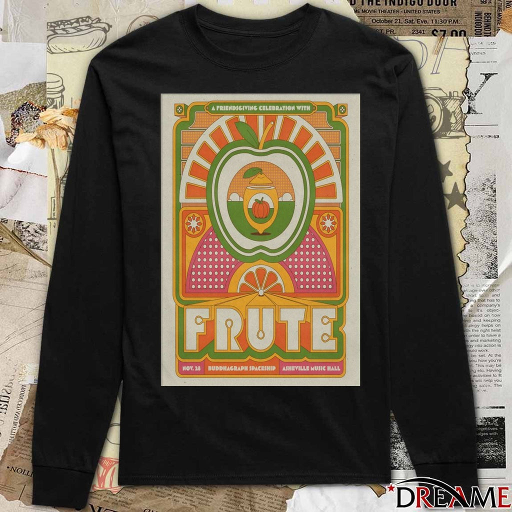 Poster Fruit Buddha Raph Spaceship Asheville Music Hall NC November 28 2025 t-shirt