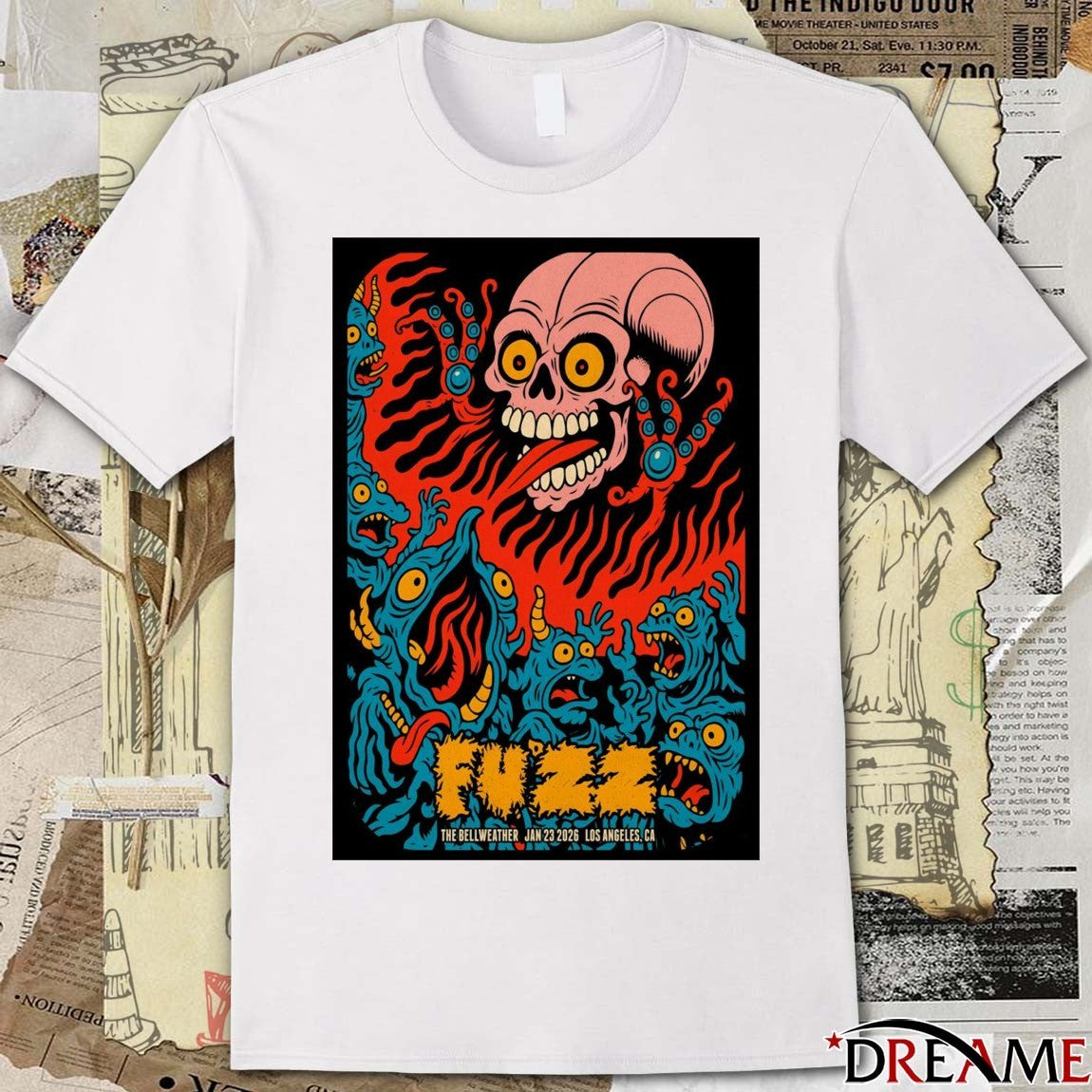 Poster Fuzz Tour The Bellwether Los Angeles CA On January 23 2026 t-shirt