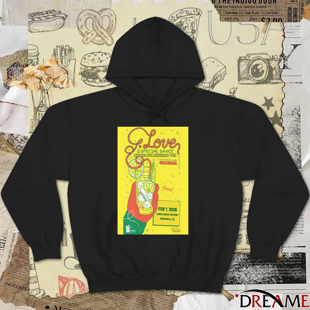 Poster G.Love Special Sauce February 7 2026 Coach Music Factory Greenville, SC Concert t-shirt