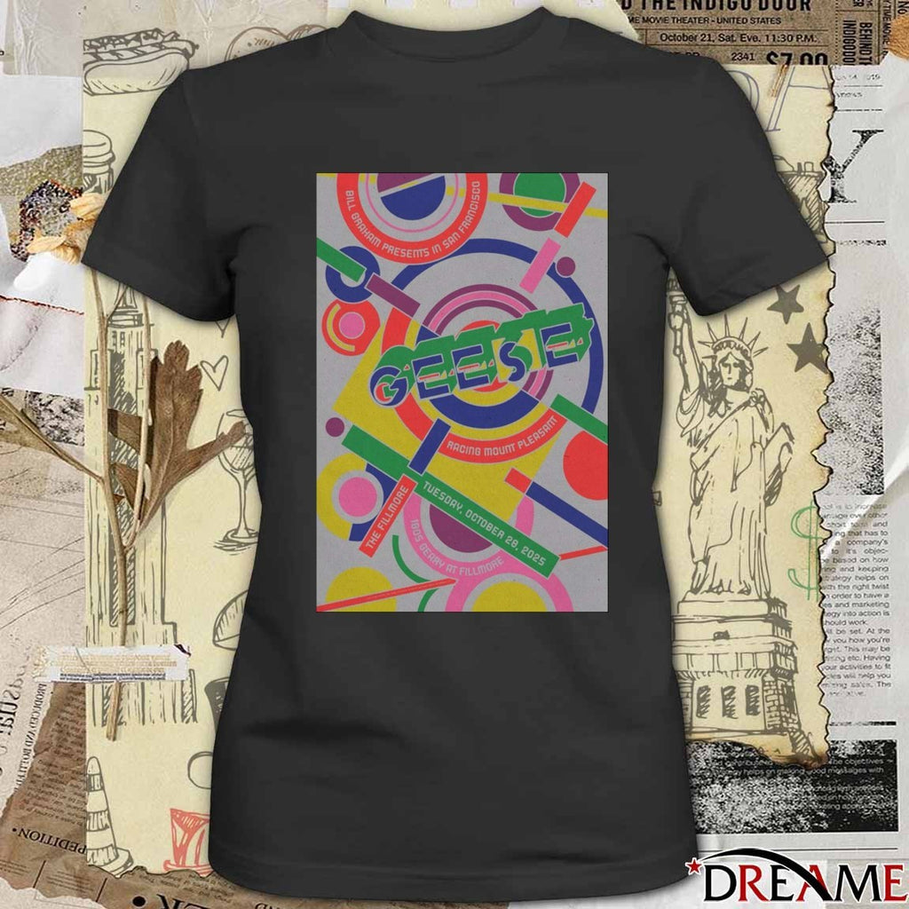 Poster Geese October 28 2025 The Fillmore San Francisco t-shirt