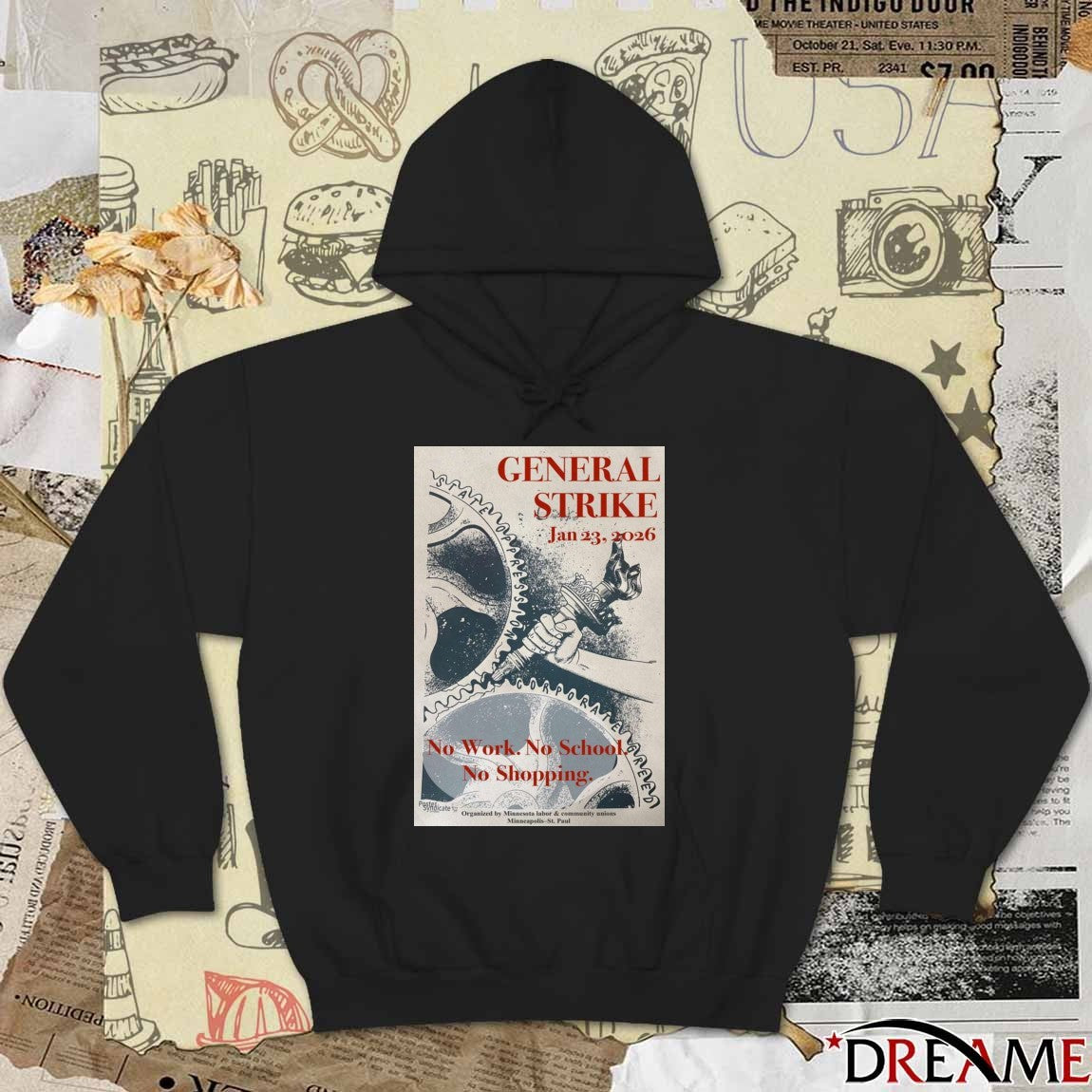 Poster General Strike January 23, 2026 Minneapolis St. Paul t-shirt