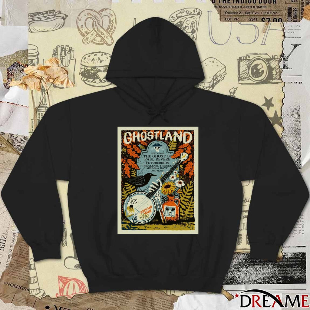 Poster Ghostland September 6 2026 The Ghost Of Paul Revere Portland Maine t-shirt