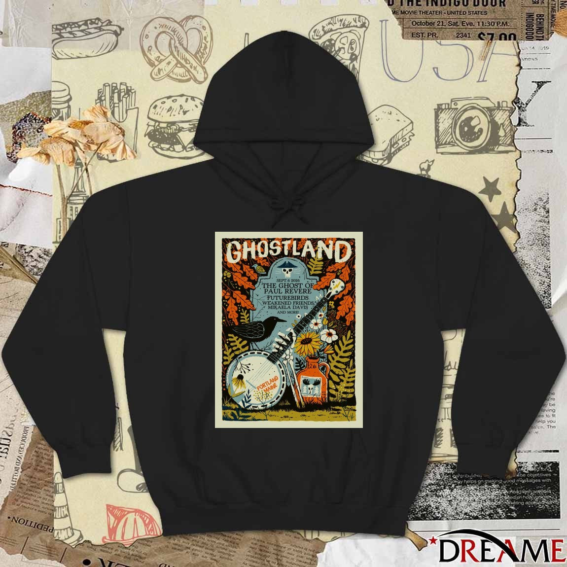 Poster Ghostland September 6 2026 The Ghost Of Paul Revere Portland Maine t-shirt