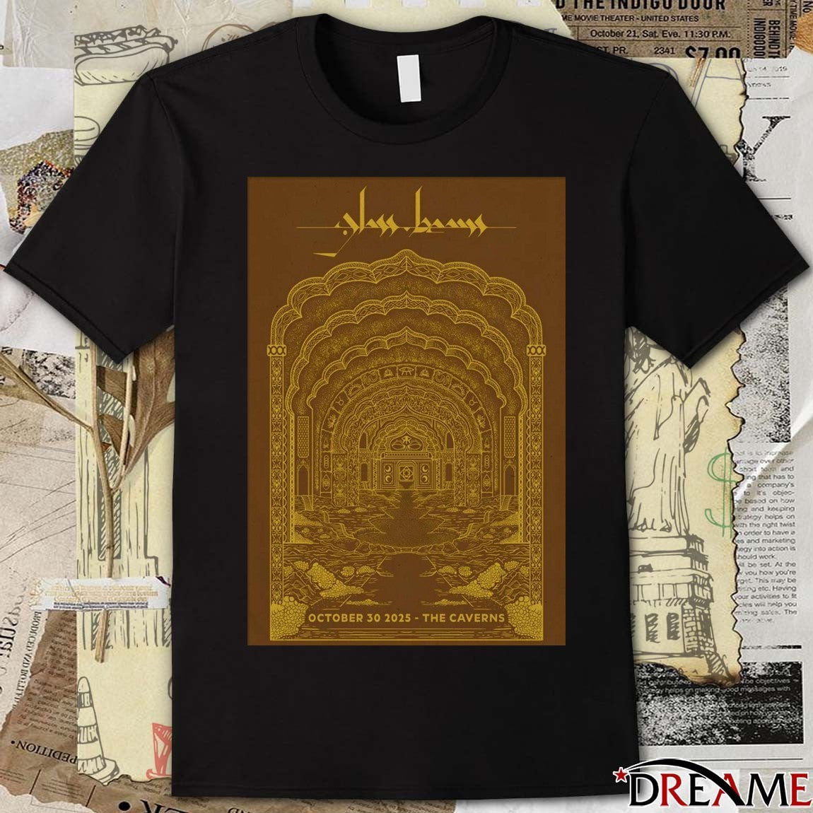 Poster Glass Beams The Caverns in Pelham TN October 30 2025 t-shirt