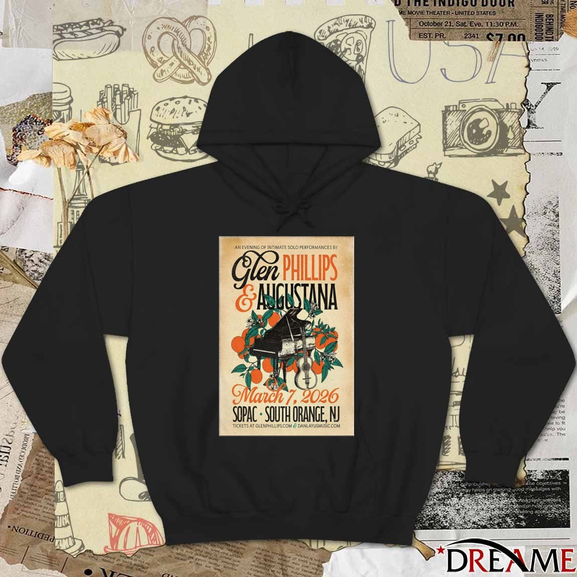 Poster Glen Phillips And Augustana SOPAC In South Orange NJ March 7 2026 t-shirt