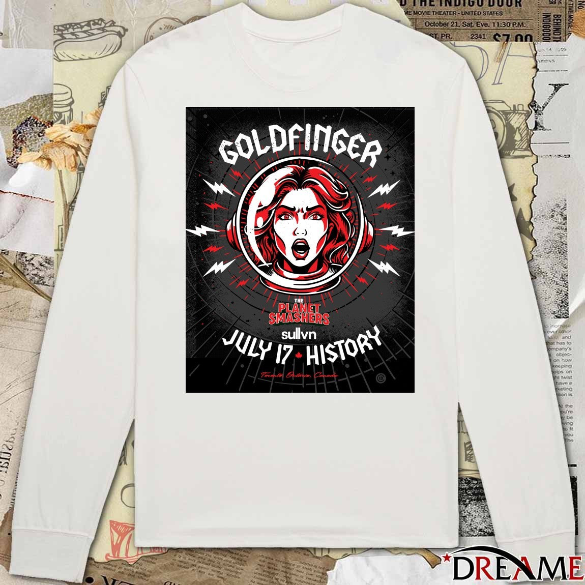 Poster Goldfinger The Planet Smashers July 17 2026 Toronto Canada t-shirt