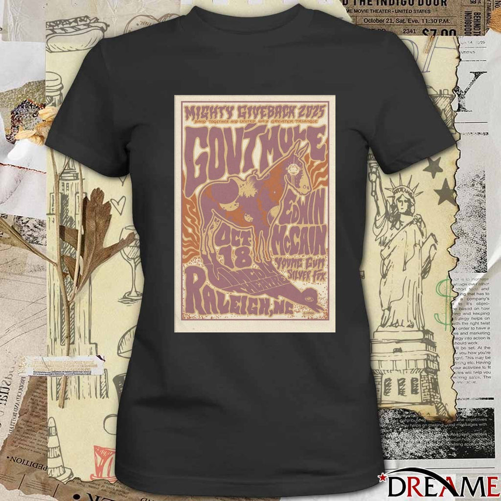 Poster Gov’t Mule And Edwin McCain October 18 2025 Lincoln Theatre Outdoor Stage Shows t-shirt