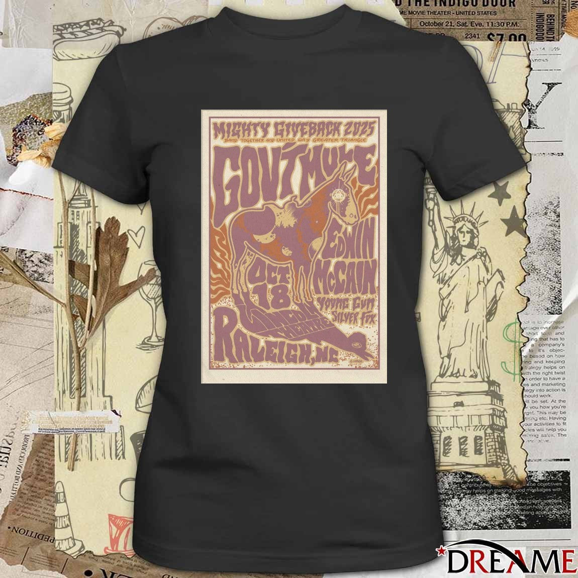 Poster Gov’t Mule And Edwin McCain October 18 2025 Lincoln Theatre Outdoor Stage Shows t-shirt