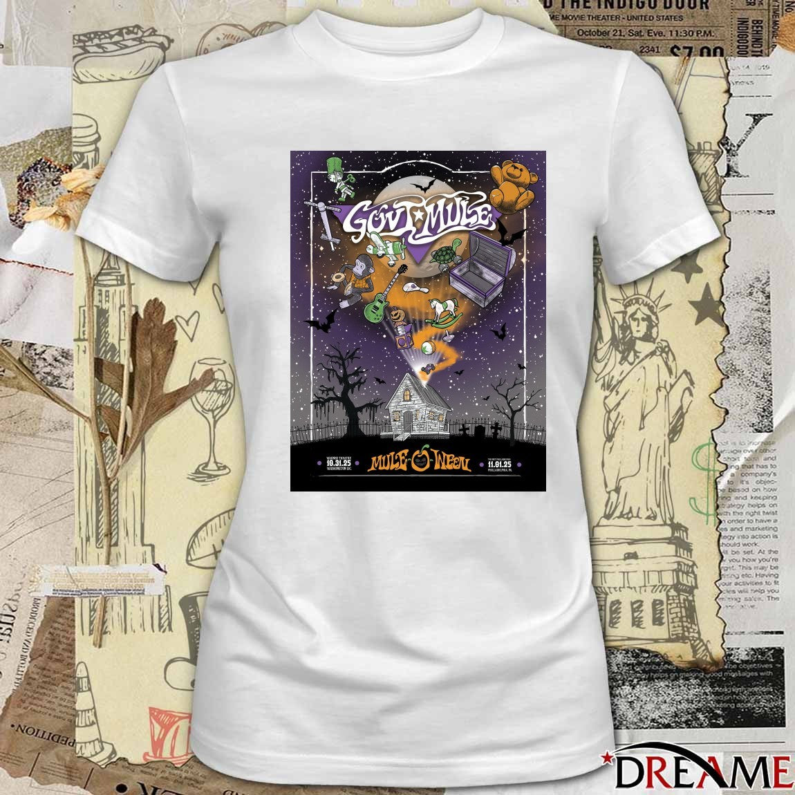 Poster Gov’t Mule Happy Mule-O-Ween Halloween 10.31.2025 Warner Theatre t-shirt