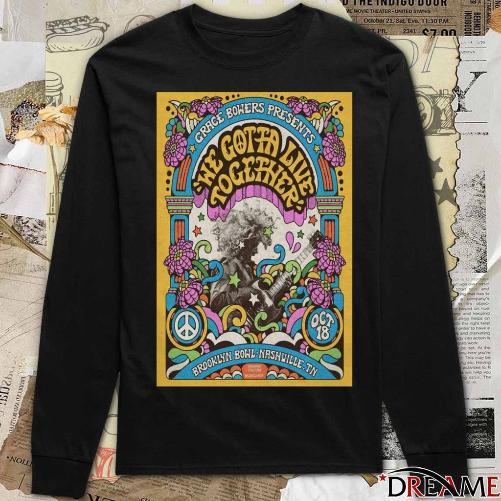 Poster Grace Bowers October 18 2025 Brooklyn Bowl Nashville Tennessee t-shirt