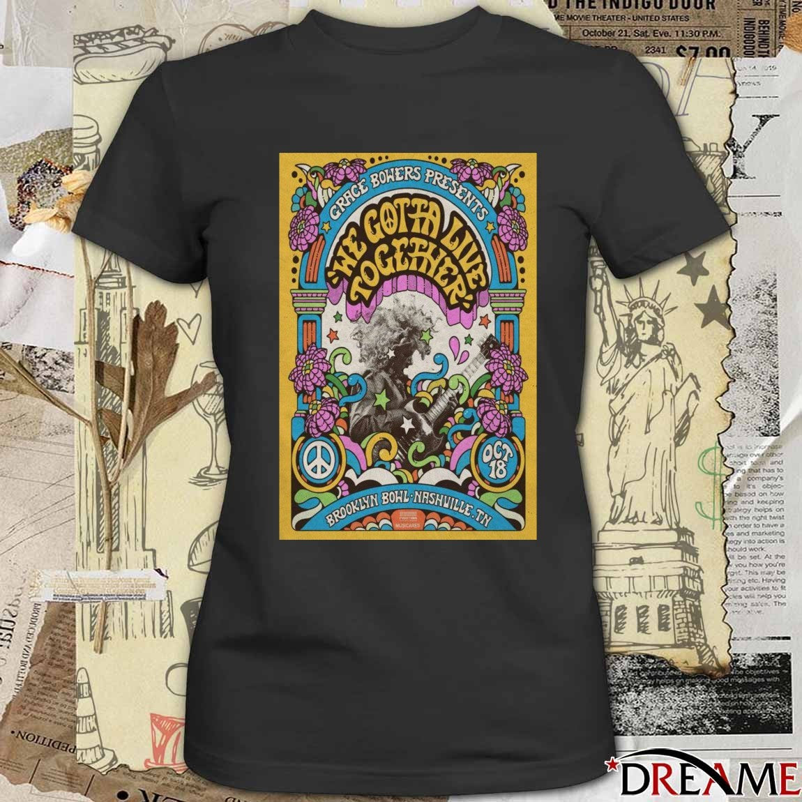 Poster Grace Bowers October 18 2025 Brooklyn Bowl Nashville Tennessee t-shirt