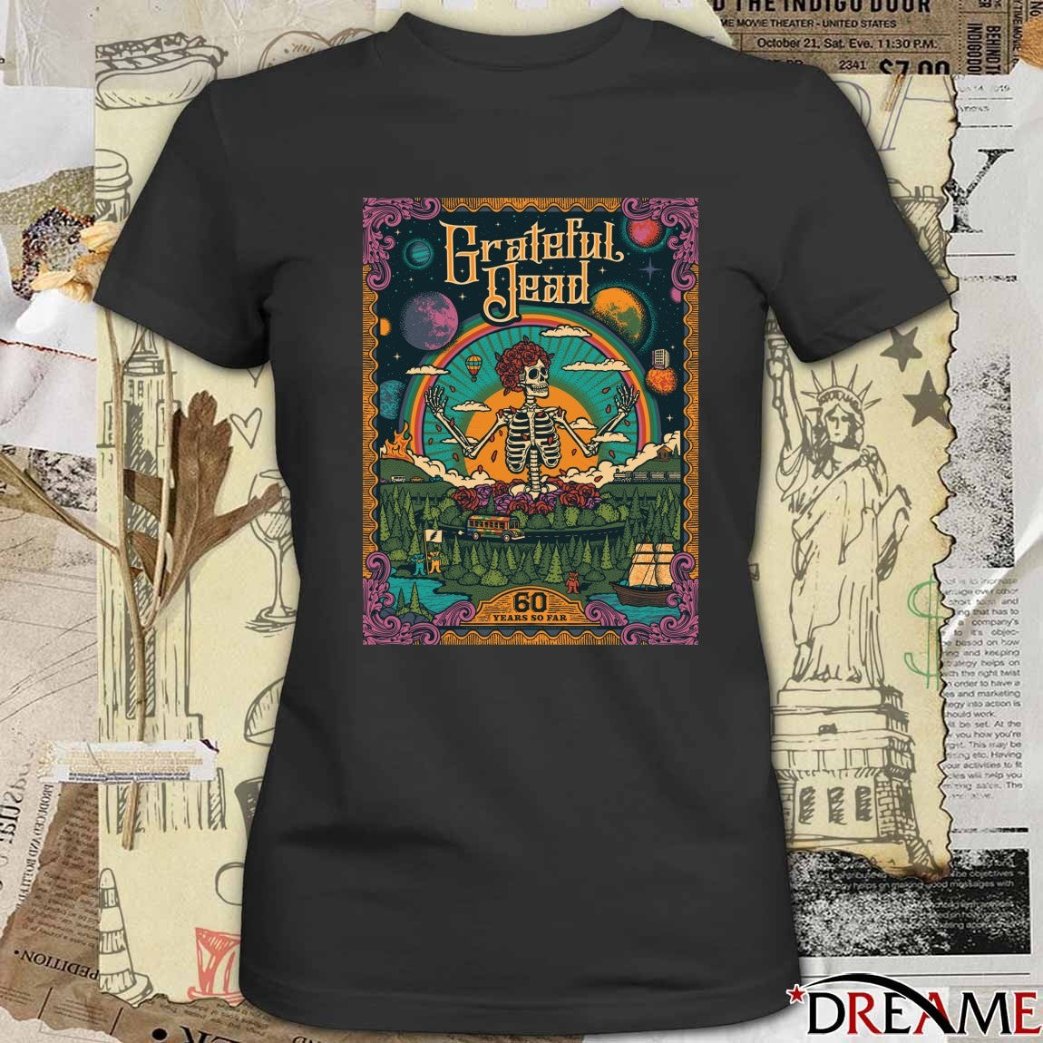Poster Grateful Dead 60 Years So Far 1965-2025 t-shirt