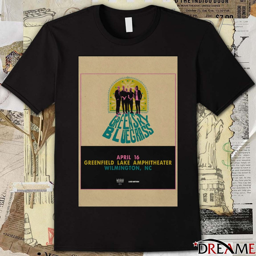 Poster Greensky Bluegrass Tour The Greenfield Lake Amphitheater April 16 2026 t-shirt