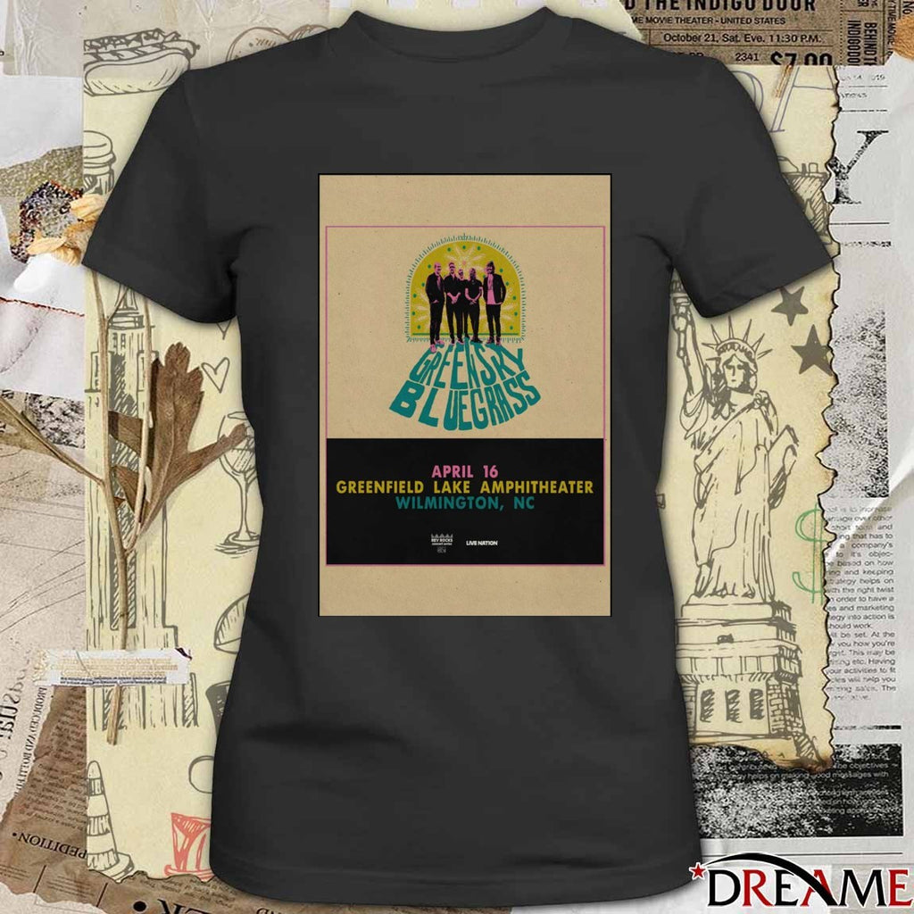 Poster Greensky Bluegrass Tour The Greenfield Lake Amphitheater April 16 2026 t-shirt