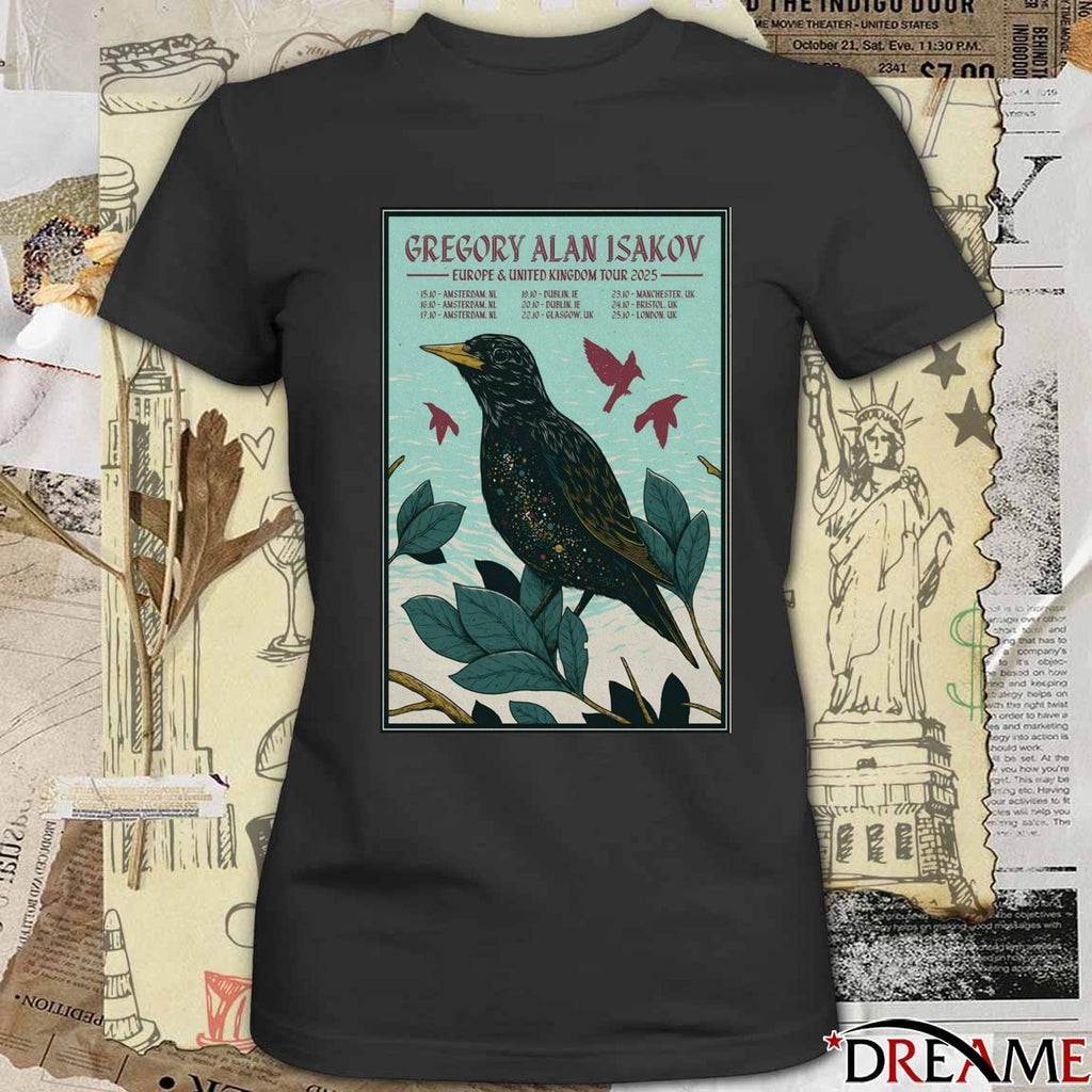 Poster Gregory Alan Isakov EU And UK Tour October 15 – 25 2025 t-shirt