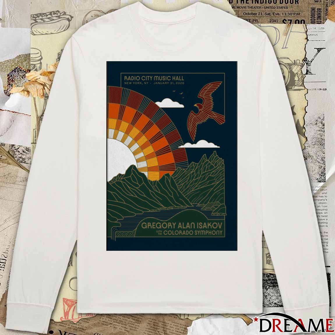 Poster Gregory Alan Isakov New York January 31 2026 Radio City Music Hall t-shirt