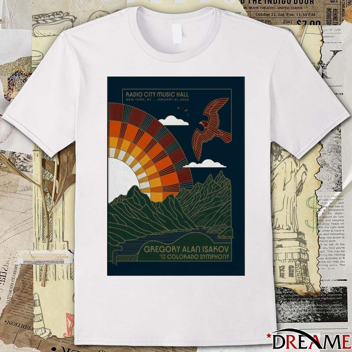 Poster Gregory Alan Isakov New York January 31 2026 Radio City Music Hall t-shirt