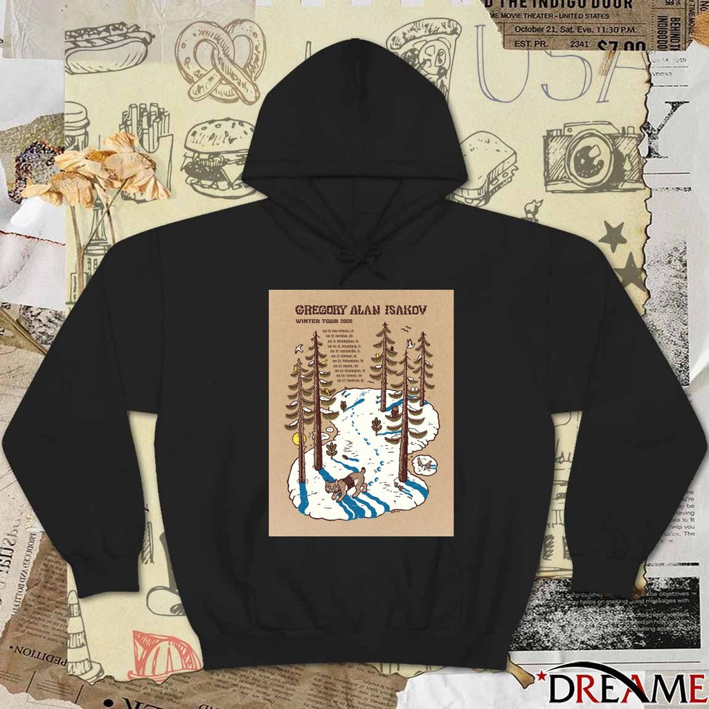 Poster Gregory Alan Isakov Winter Tour 2026 January 14 – 27 t-shirt