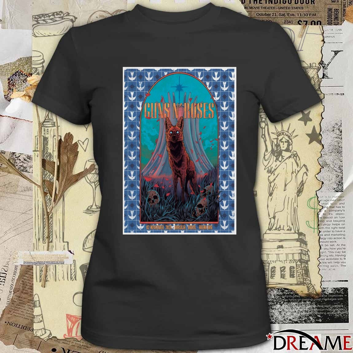 Poster Guns N’ Roses November 2 2025 Arena BRB Brasília BR t-shirt