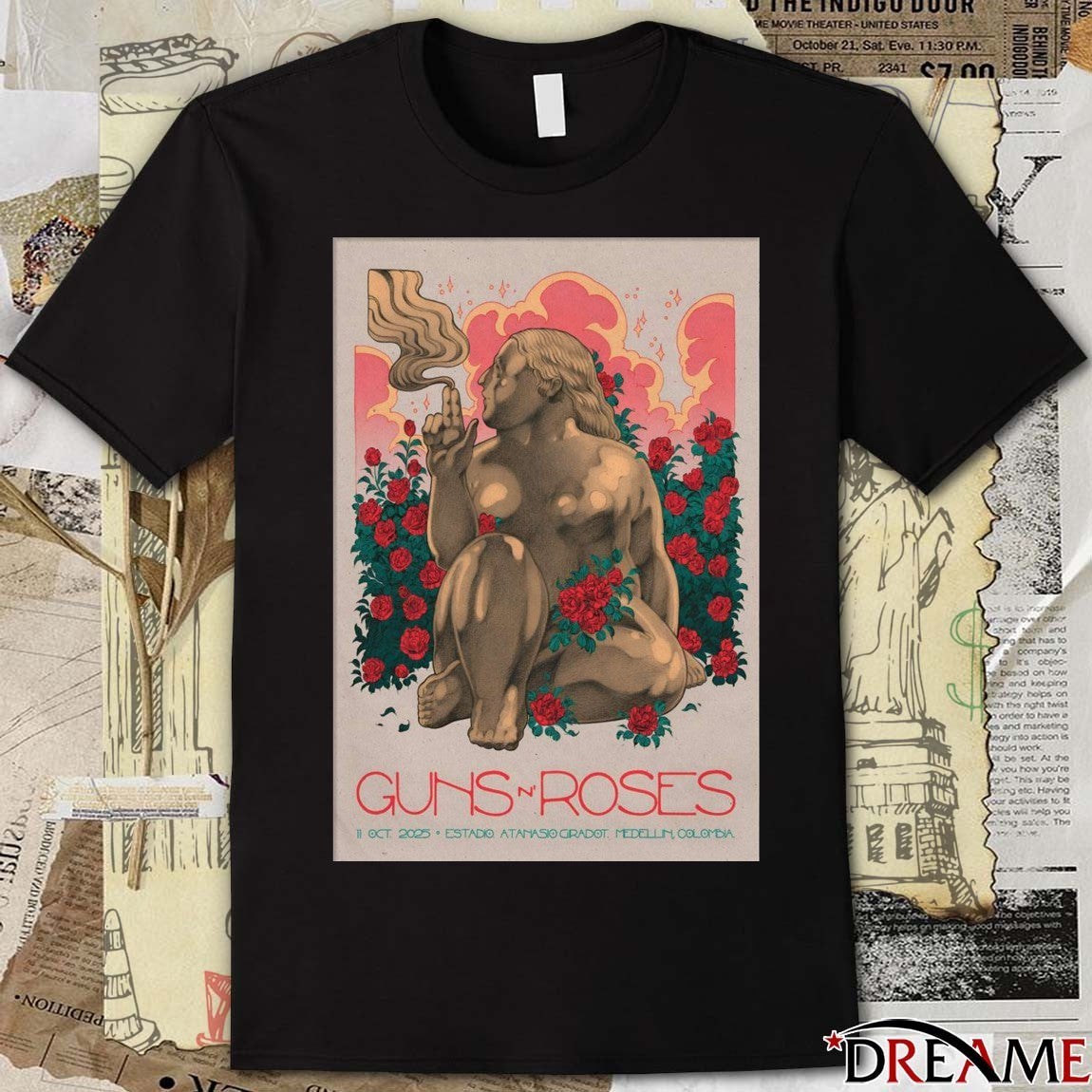 Poster Guns N’ Roses October 11 2025 Atanasio Girardot Sports Complex in Medellín, Colombia t–shirt