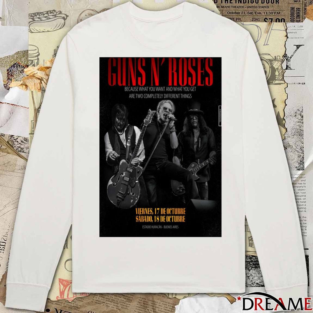 Poster Guns N’ Roses October 17-18 2025 Estadio Huracan In Buenos Aires Argentina t-shirt
