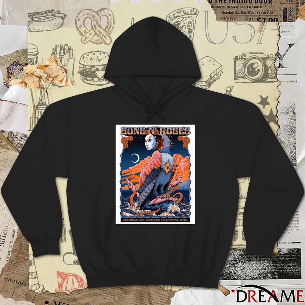 Poster Guns N’ Roses October 21 2025 Arena Opus Florianópolis Event t-shirt