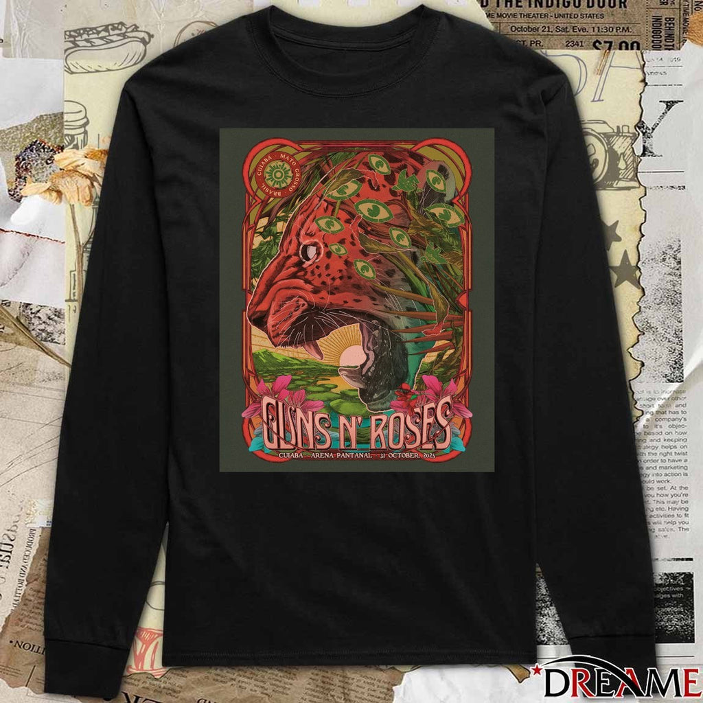 Poster Guns N’ Roses October 31 2025 Cuiabá Event Arena Pantanal t-shirt