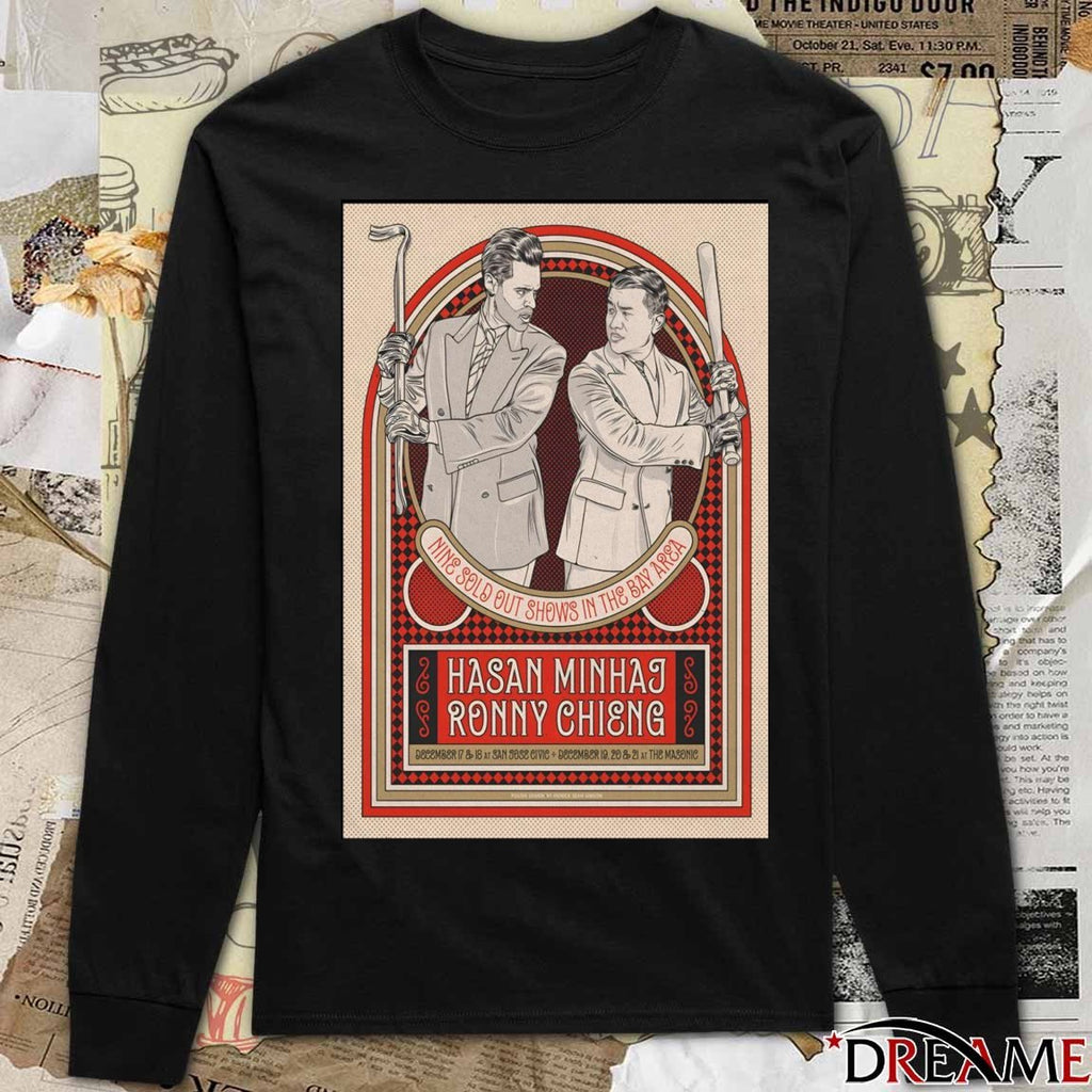 Poster Hasan Minhaj And Ronny Chieng California Tour December 17 – 18 2025 San Jose Civic t-shirt