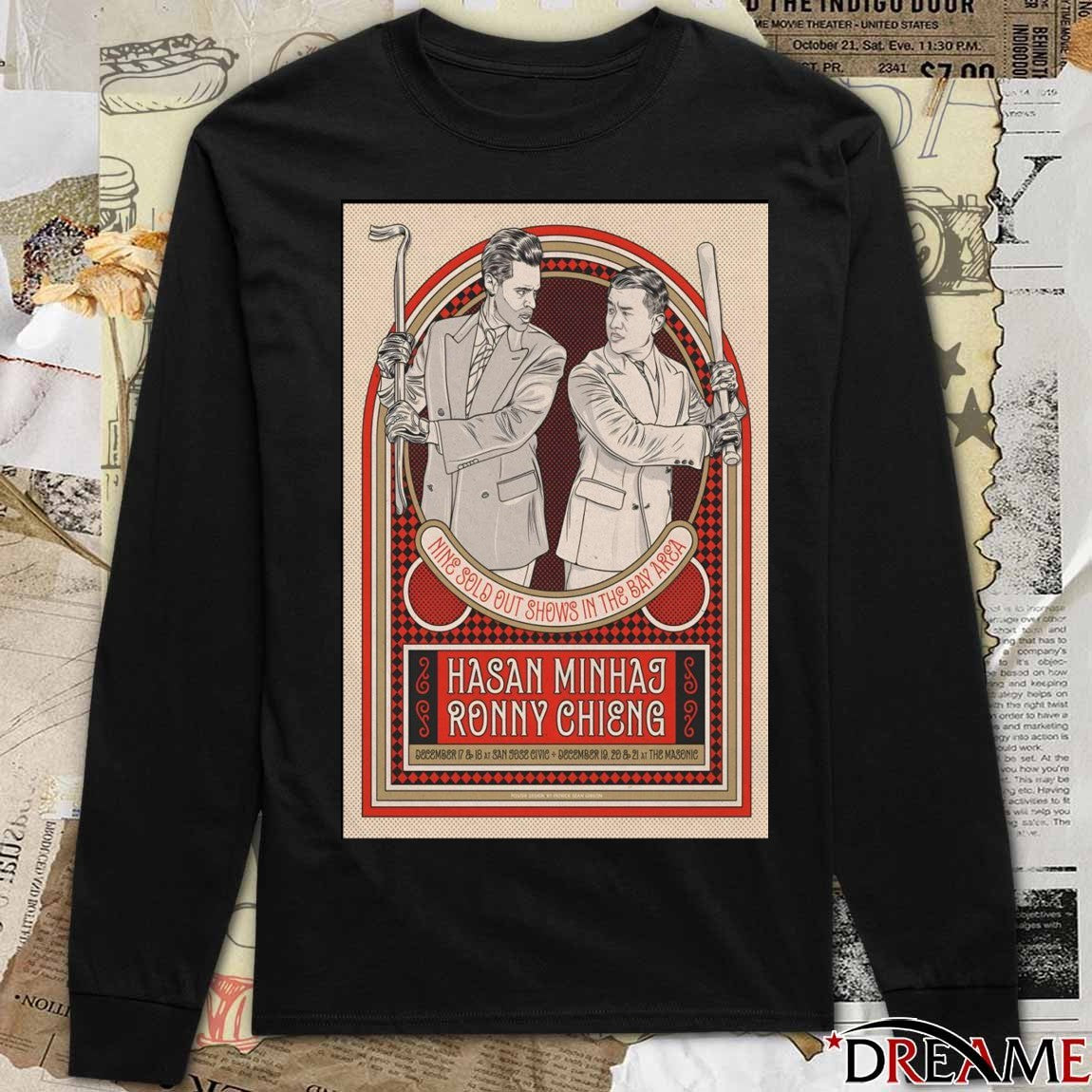 Poster Hasan Minhaj And Ronny Chieng California Tour December 17 – 18 2025 San Jose Civic t-shirt