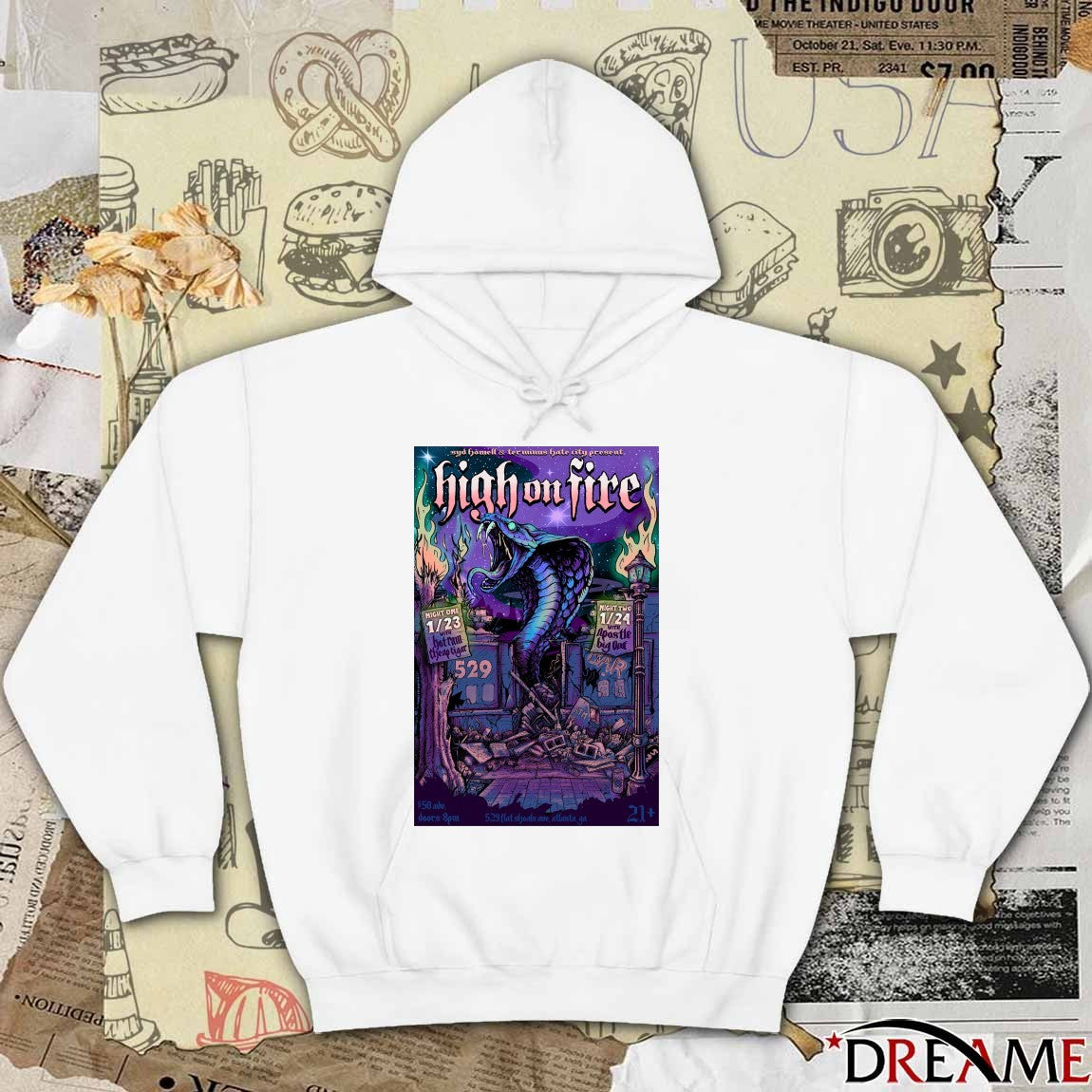 Poster High On Fire January 23-24 2026 529 Bar In Atlanta GA t-shirt