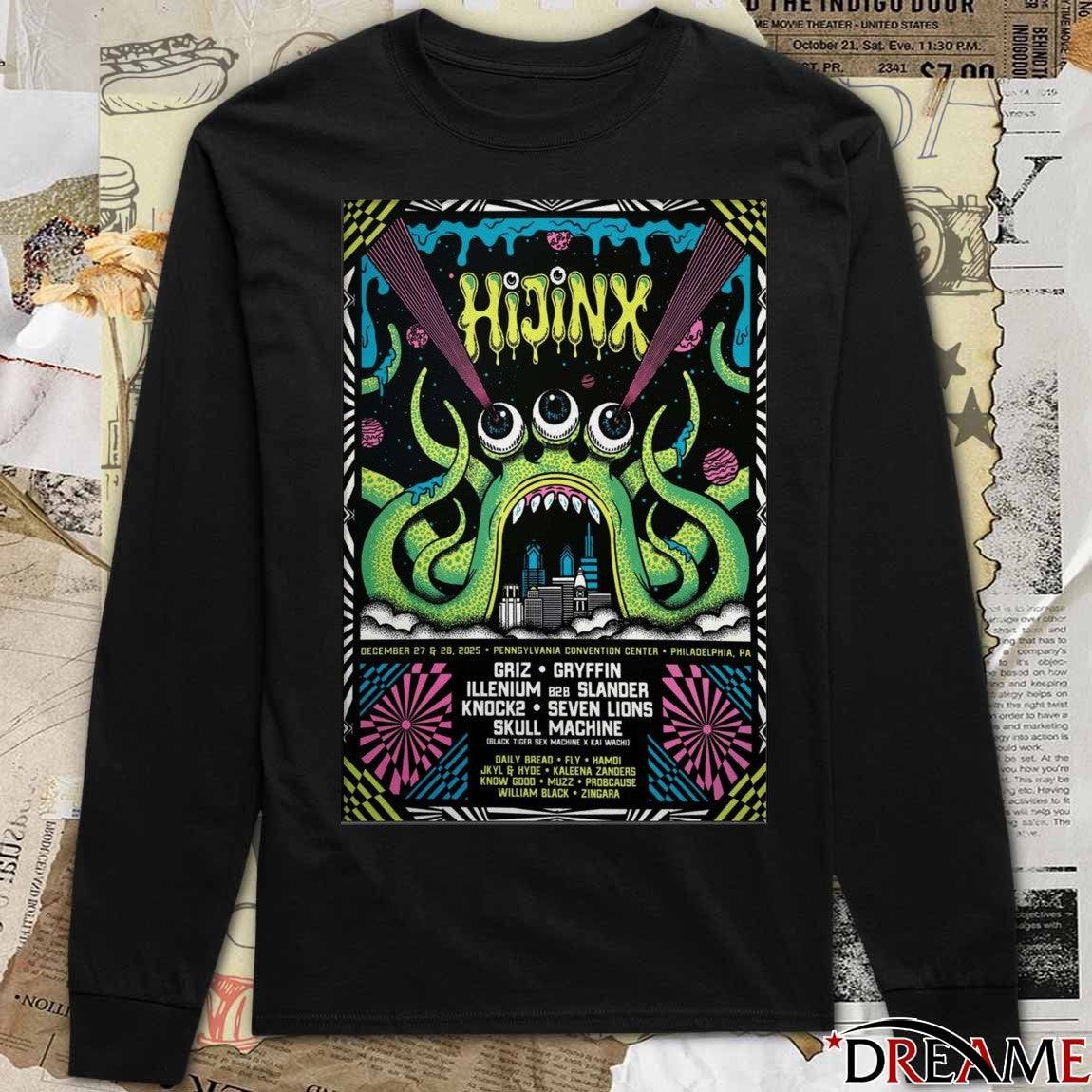 Poster Hijinx Festival December 27-28 2025 Pennsylvania Convention Center In Philadelphia PA t-shirt