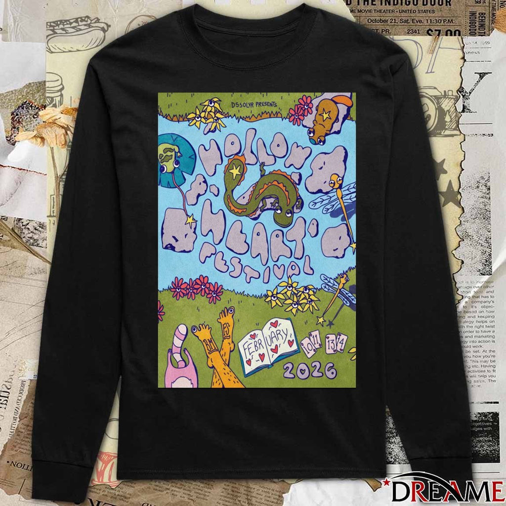 Poster Hollow Heart Festival Asheville NC On February 10-14 2026 t-shirt