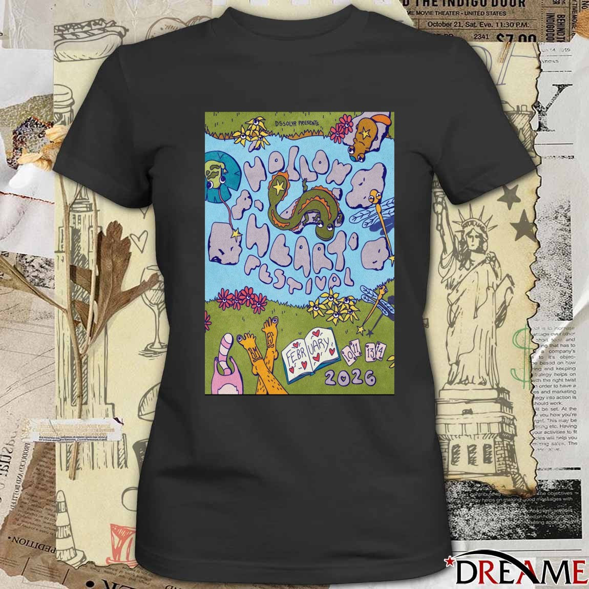 Poster Hollow Heart Festival Asheville NC On February 10-14 2026 t-shirt