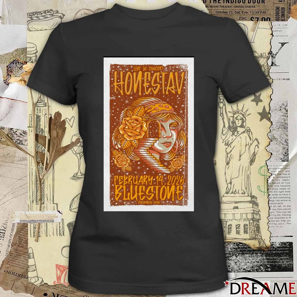 Poster Honestav February 14 2026 Bluestone Columbus OH t-shirt